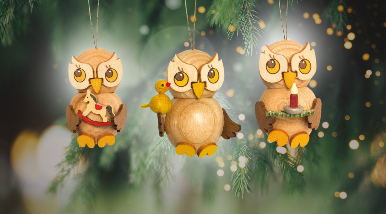 Kleine Eulen – große Weihnachtsfreude. Die zauberhaften Christbaumanhänger von Kuhnert